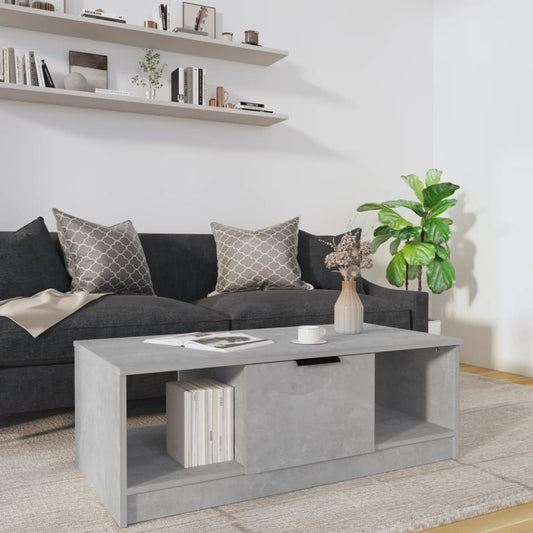 Salongbord Sofabord Betonggrå 102x50x36 cm