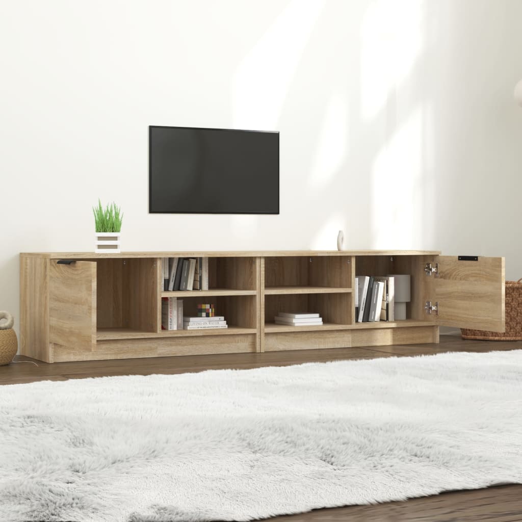 TV-Møbel Sonoma Eik Tv-benker 2 stk 80x35x36,5 cm