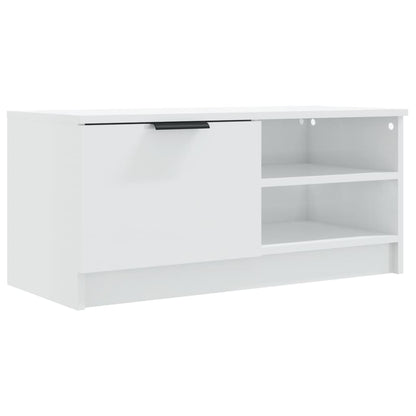 TV-Møbel Høyglans Hvit Tv-benk 80x35x36,5 cm