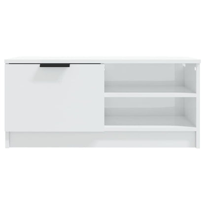 TV-Møbel Høyglans Hvit Tv-benk 80x35x36,5 cm