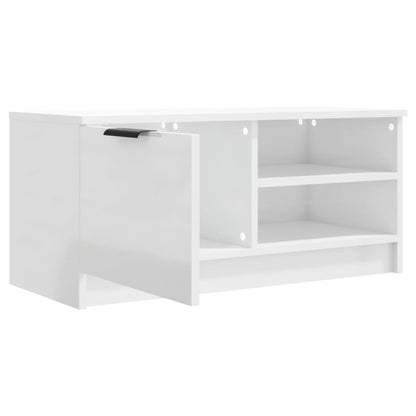 TV-Møbel Høyglans Hvit Tv-benk 80x35x36,5 cm