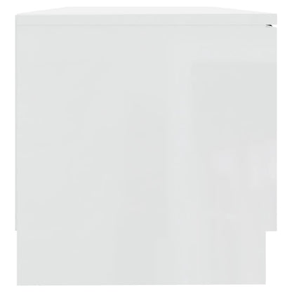 TV-Møbel Høyglans Hvit Tv-benk 80x35x36,5 cm