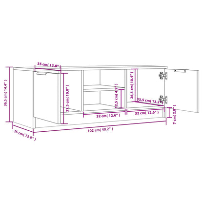 TV-Møbel Sonoma Eik TV-benk 102x35x36,5 cm