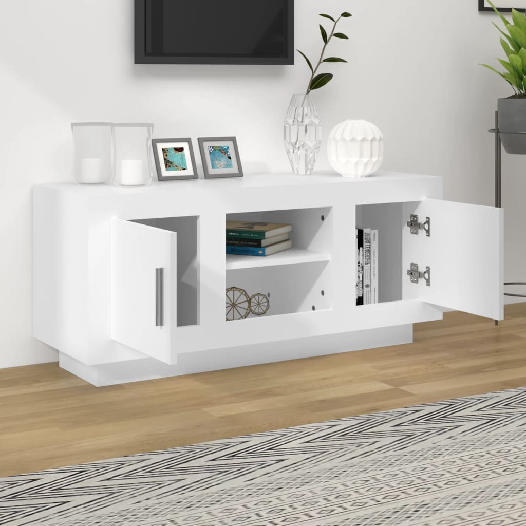TV-Møbel Hvit TV-benk 102x35x45 cm