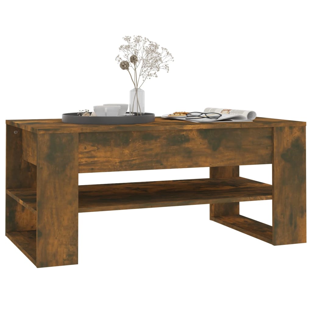 Salongbord Sofabord Røkt Eik 102x55x45 cm