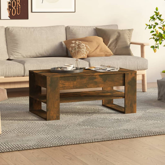 Salongbord Sofabord Røkt Eik 102x55x45 cm
