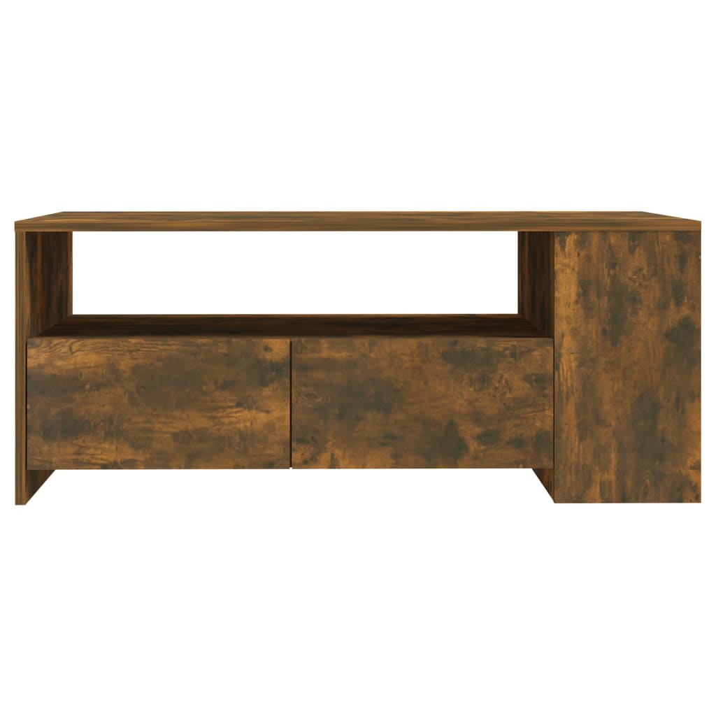 Salongbord Sofabord Røkt Eik 102x55x42 cm