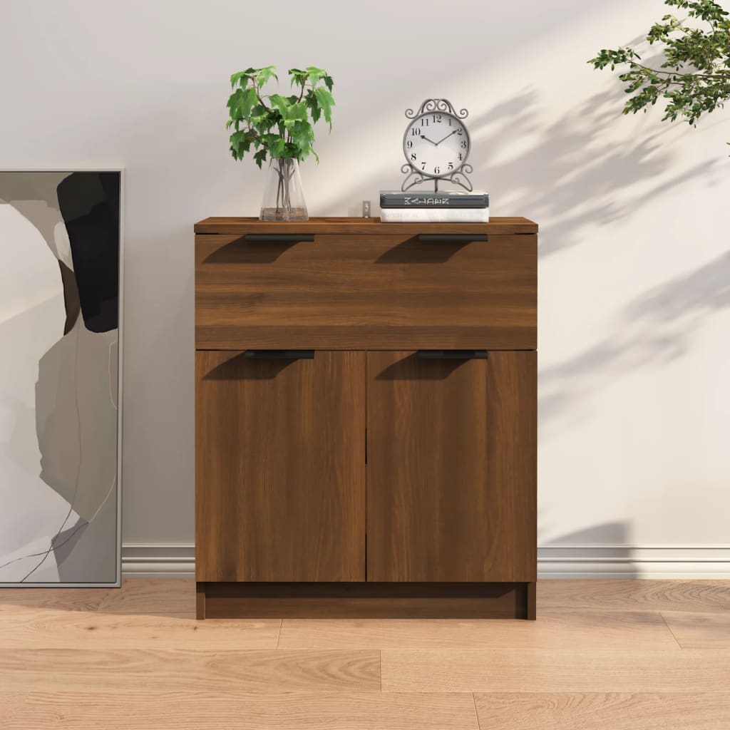 Skjenk brun eik 60x30x70 cm konstruert tre