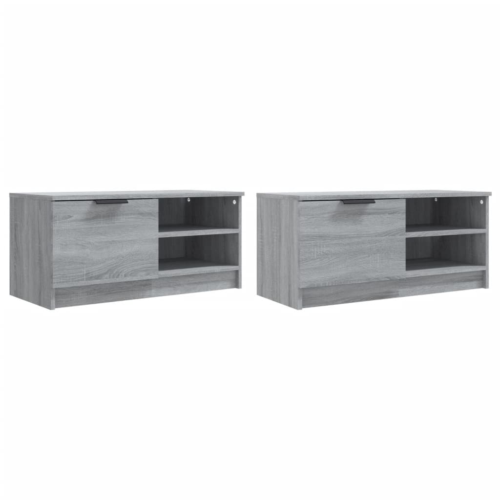 TV-Møbel Sonoma Grå Tv-benker 2 stk 80x35x36,5 cm