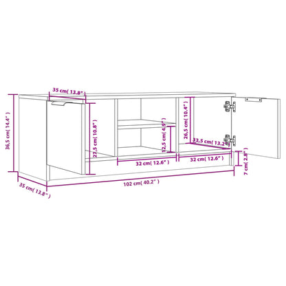 TV-Møbel Brun Eik TV-benk 102x35x36,5 cm