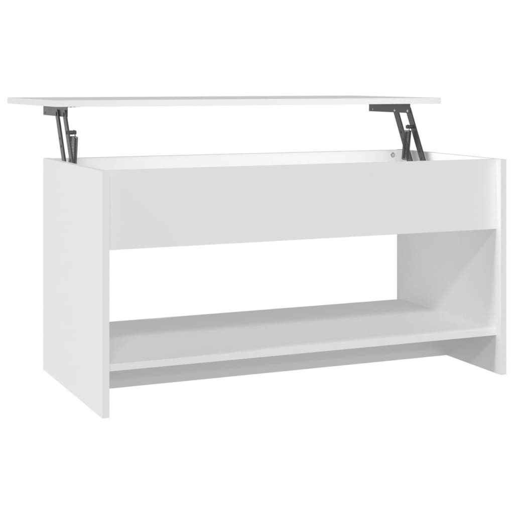 Salongbord Sofabord Hvit 102x50x52,5 cm