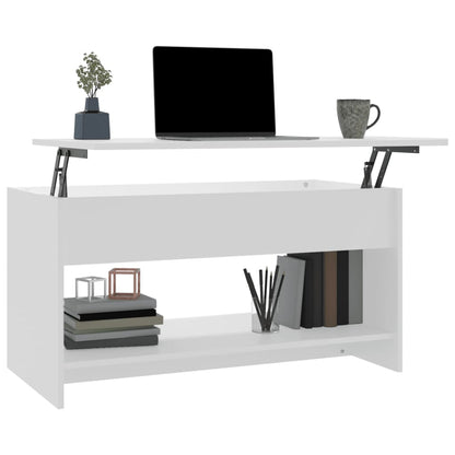 Salongbord Sofabord Hvit 102x50x52,5 cm