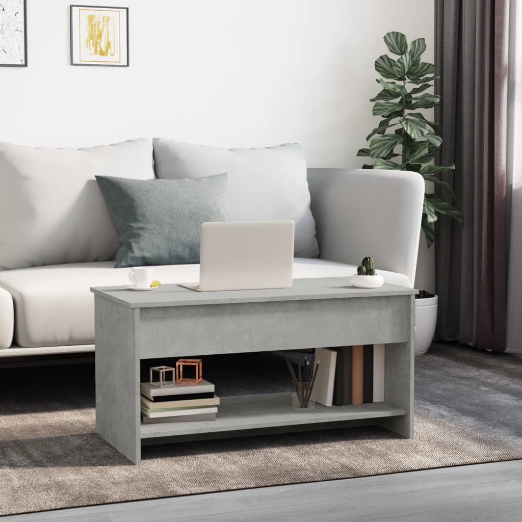 Salongbord Sofabord Betonggrå 102x50x52,5 cm