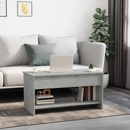 Salongbord Sofabord Betonggrå 102x50x52,5 cm