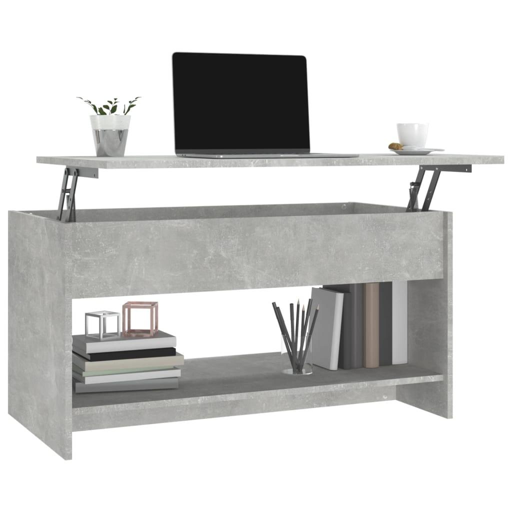 Salongbord Sofabord Betonggrå 102x50x52,5 cm