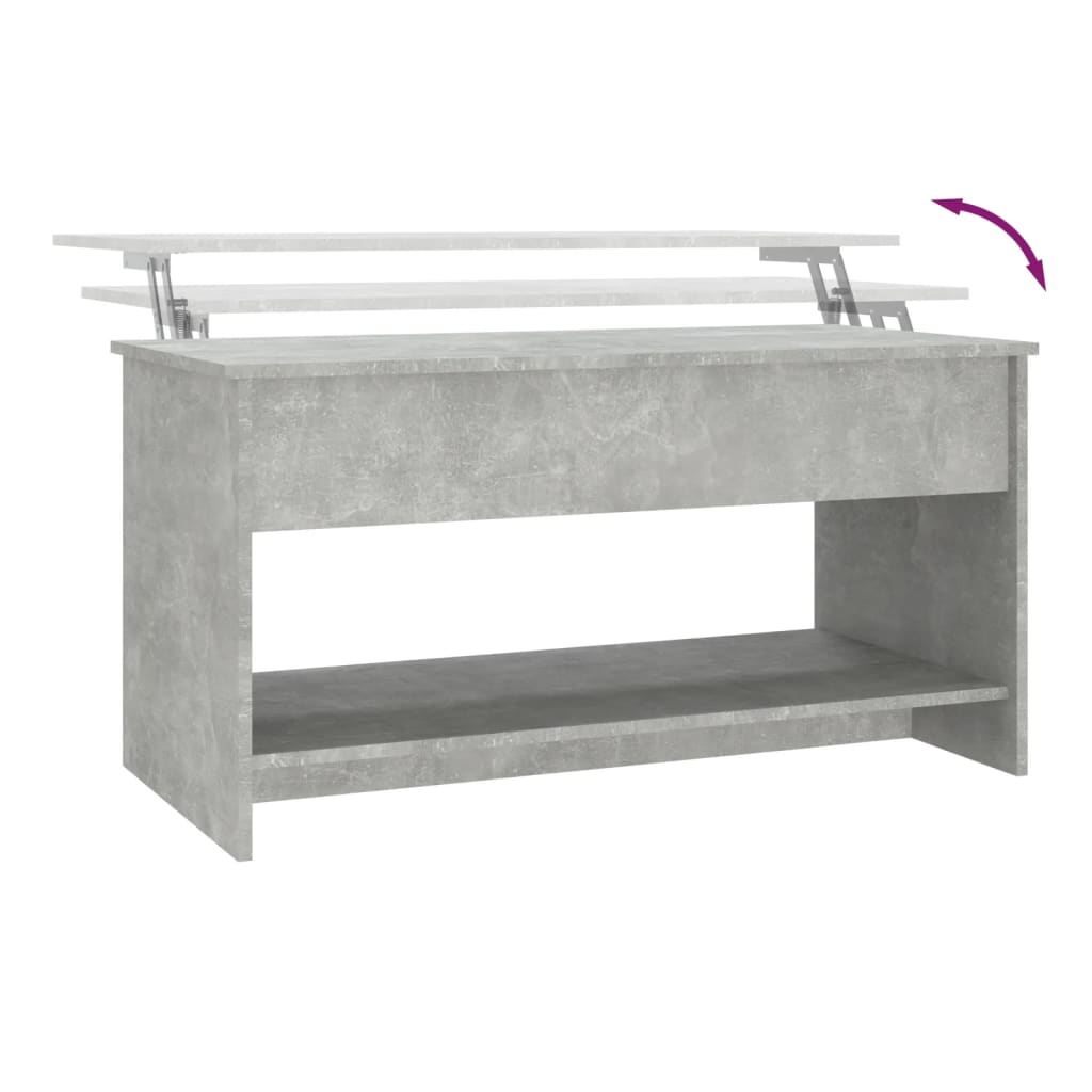 Salongbord Sofabord Betonggrå 102x50x52,5 cm