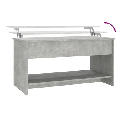 Salongbord Sofabord Betonggrå 102x50x52,5 cm