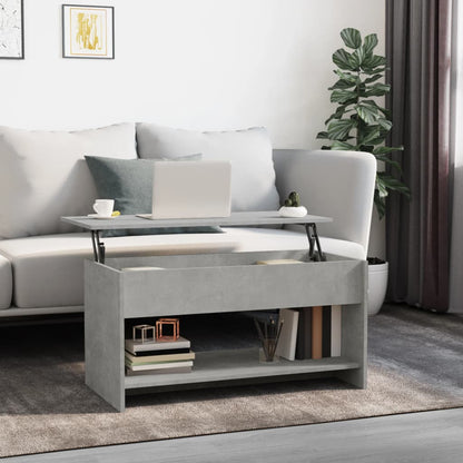 Salongbord Sofabord Betonggrå 102x50x52,5 cm