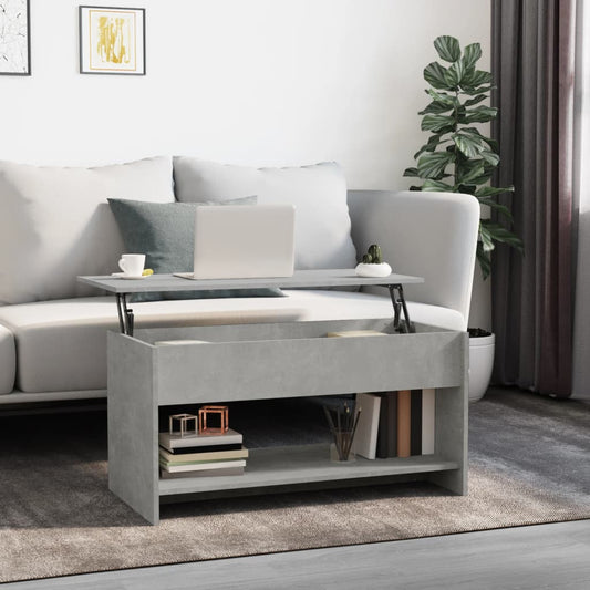 Salongbord Sofabord Betonggrå 102x50x52,5 cm