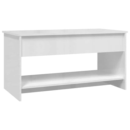 Salongbord Sofabord Høyglans Hvit 102x50x52,5 cm