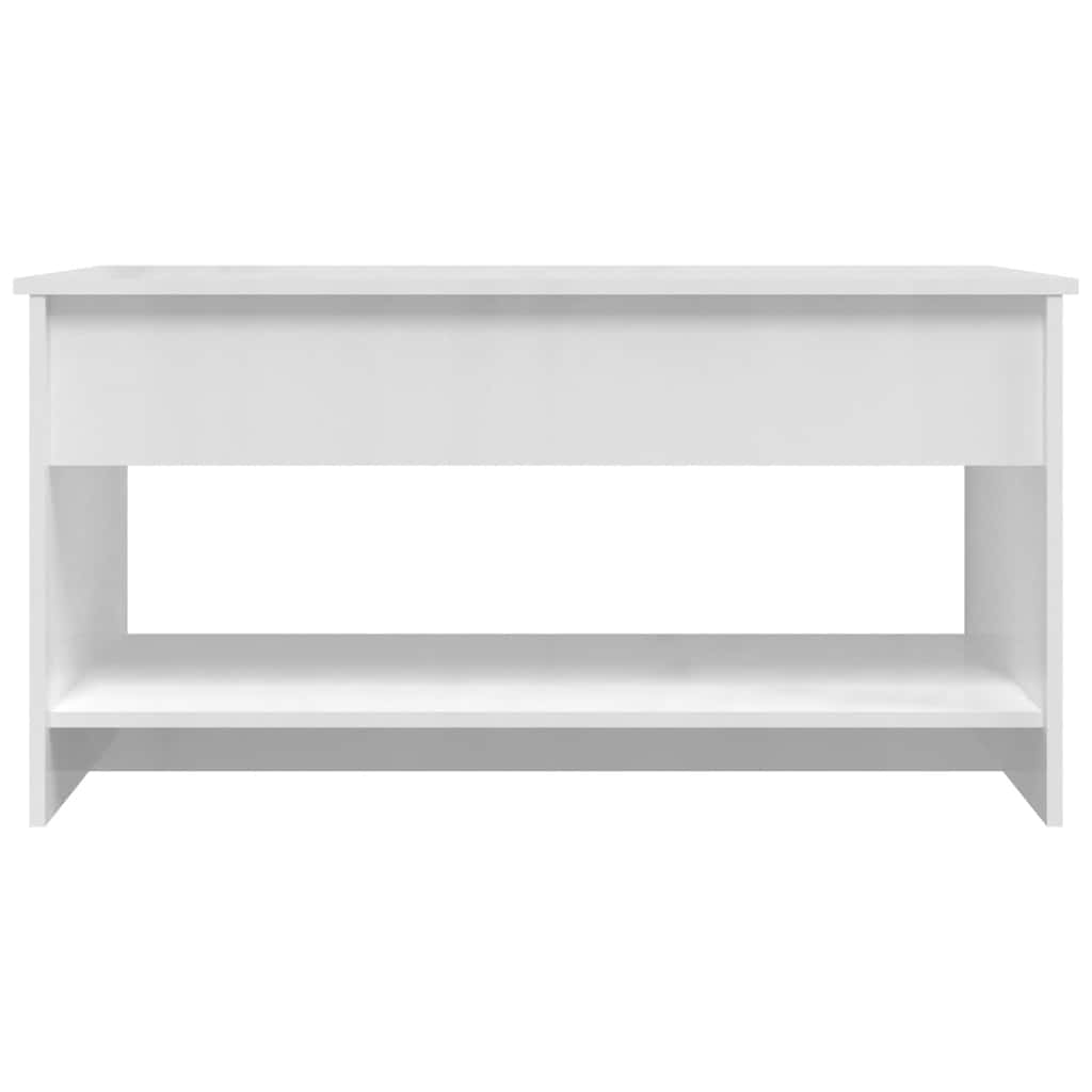 Salongbord Sofabord Høyglans Hvit 102x50x52,5 cm