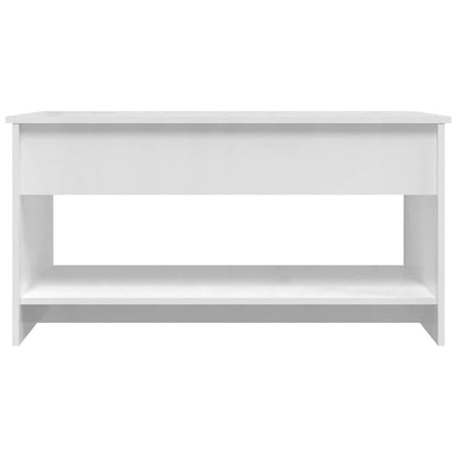 Salongbord Sofabord Høyglans Hvit 102x50x52,5 cm