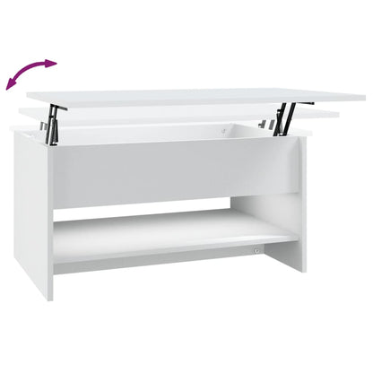 Salongbord Sofabord Hvit 80x50x40 cm