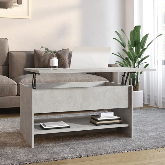 Salongbord Sofabord Betonggrå 80x50x40 cm