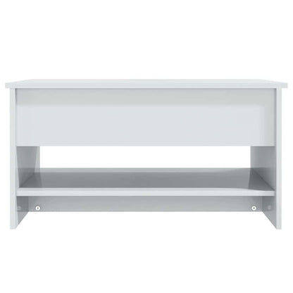 Salongbord Sofabord Høyglans Hvit 80x50x40 cm