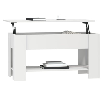 Salongbord Sofabord Hvitt 101x49x52 cm
