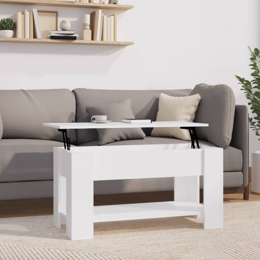Salongbord Sofabord Hvitt 101x49x52 cm