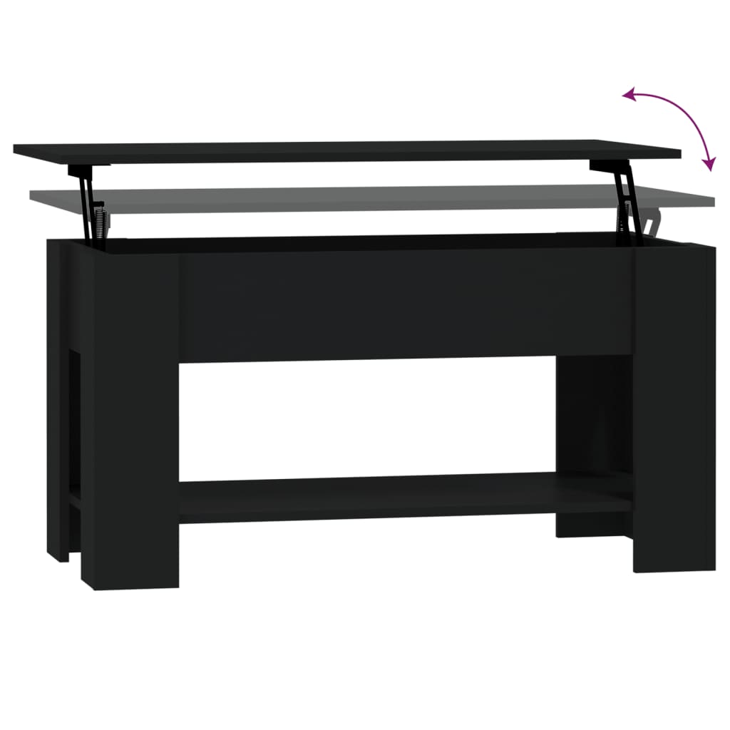 Salongbord Sofabord Svart 101x49x52 cm