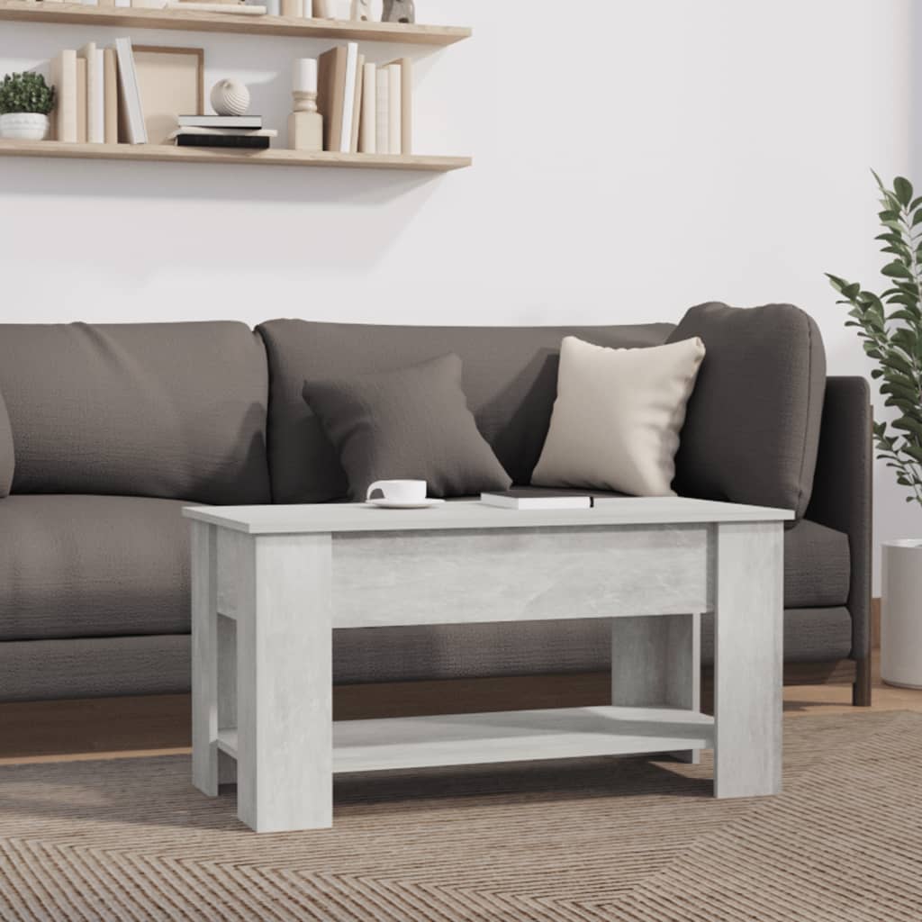 Salongbord Sofabord Betonggrå 101x49x52 cm
