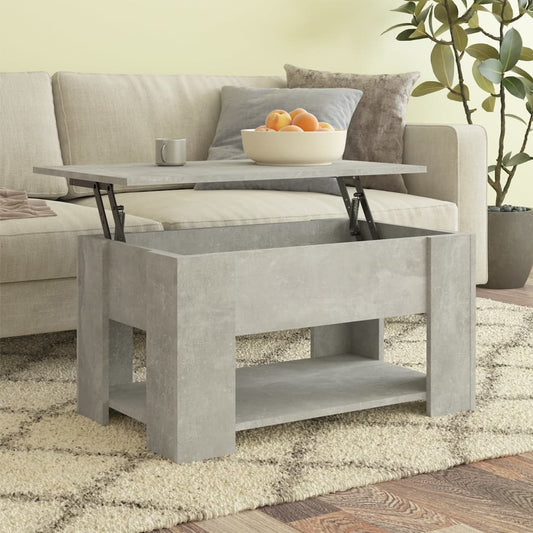 Salongbord Sofabord Betonggrå 79x49x41 cm