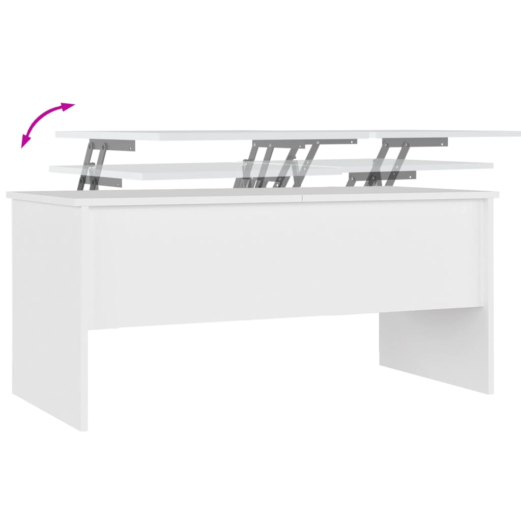 Salongbord Sofabord Hvit 102x50,5x46,5 cm
