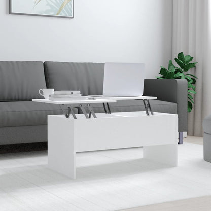 Salongbord Sofabord Hvit 102x50,5x46,5 cm