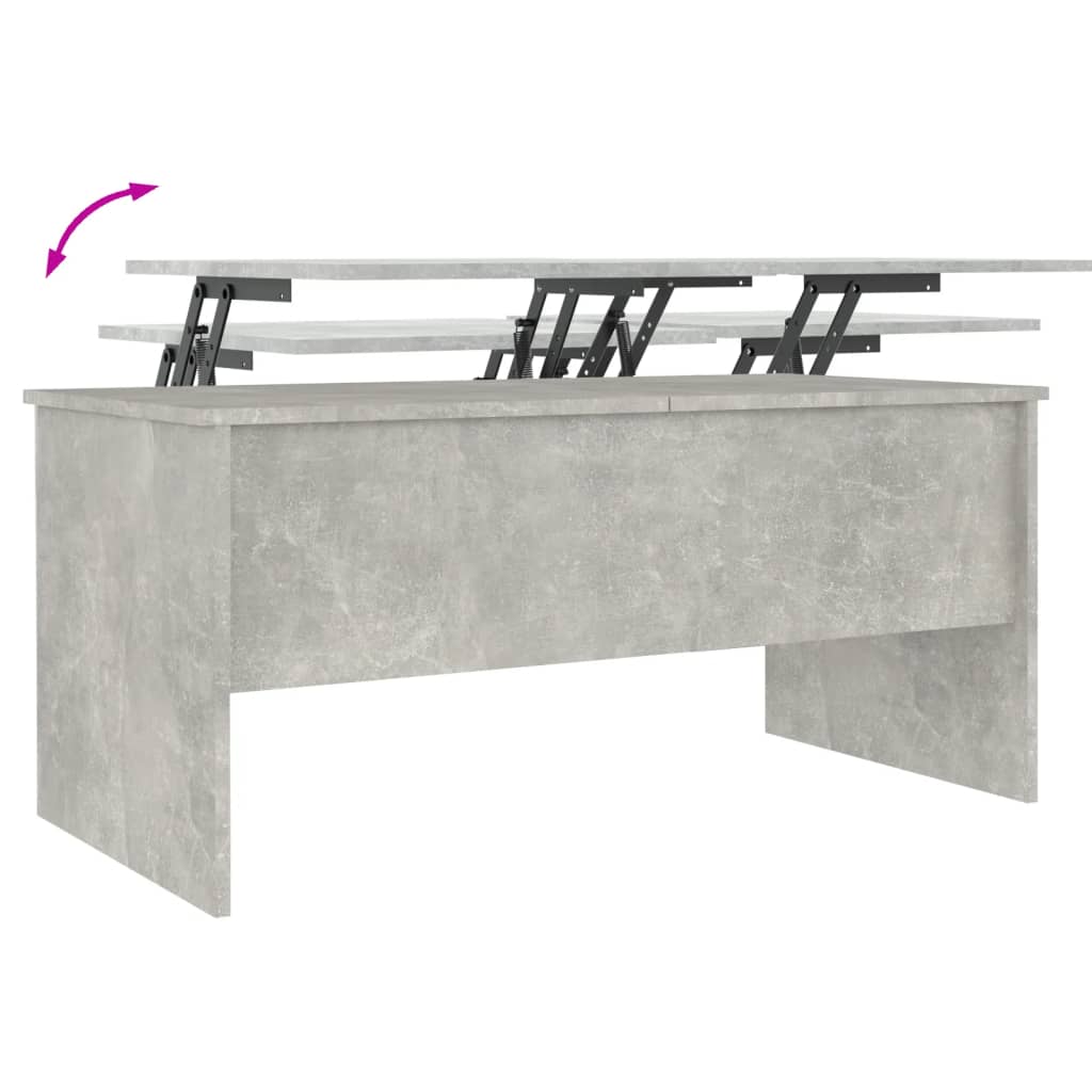 Salongbord Sofabord Betonggrå 102x50,5x46,5 cm