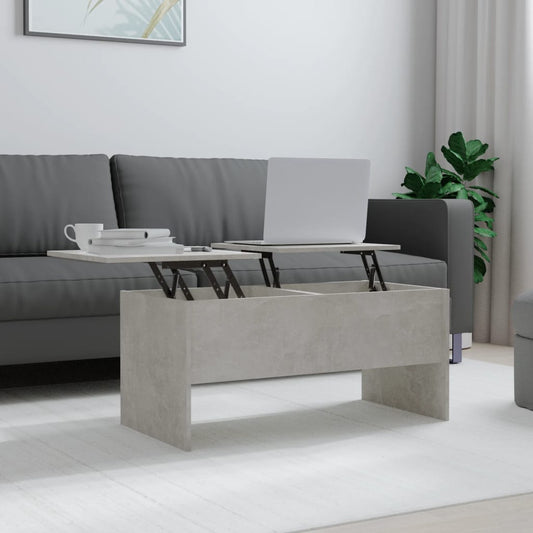Salongbord Sofabord Betonggrå 102x50,5x46,5 cm