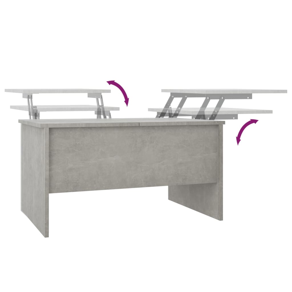 Salongbord Sofabord Betonggrå 80x50x42,5 cm