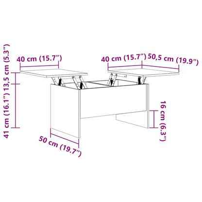 Salongbord Sofabord Høyglans Hvit 80x50x42,5 cm