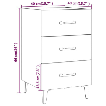 Nattbord Sengbord Sonoma Eik 40x40x66 cm
