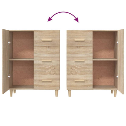 Skjenk sonoma eik 69,5x34x90 cm konstruert tre