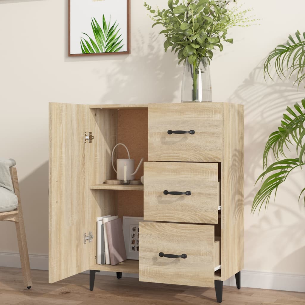 Skjenk sonoma eik 69,5x34x90 cm konstruert tre
