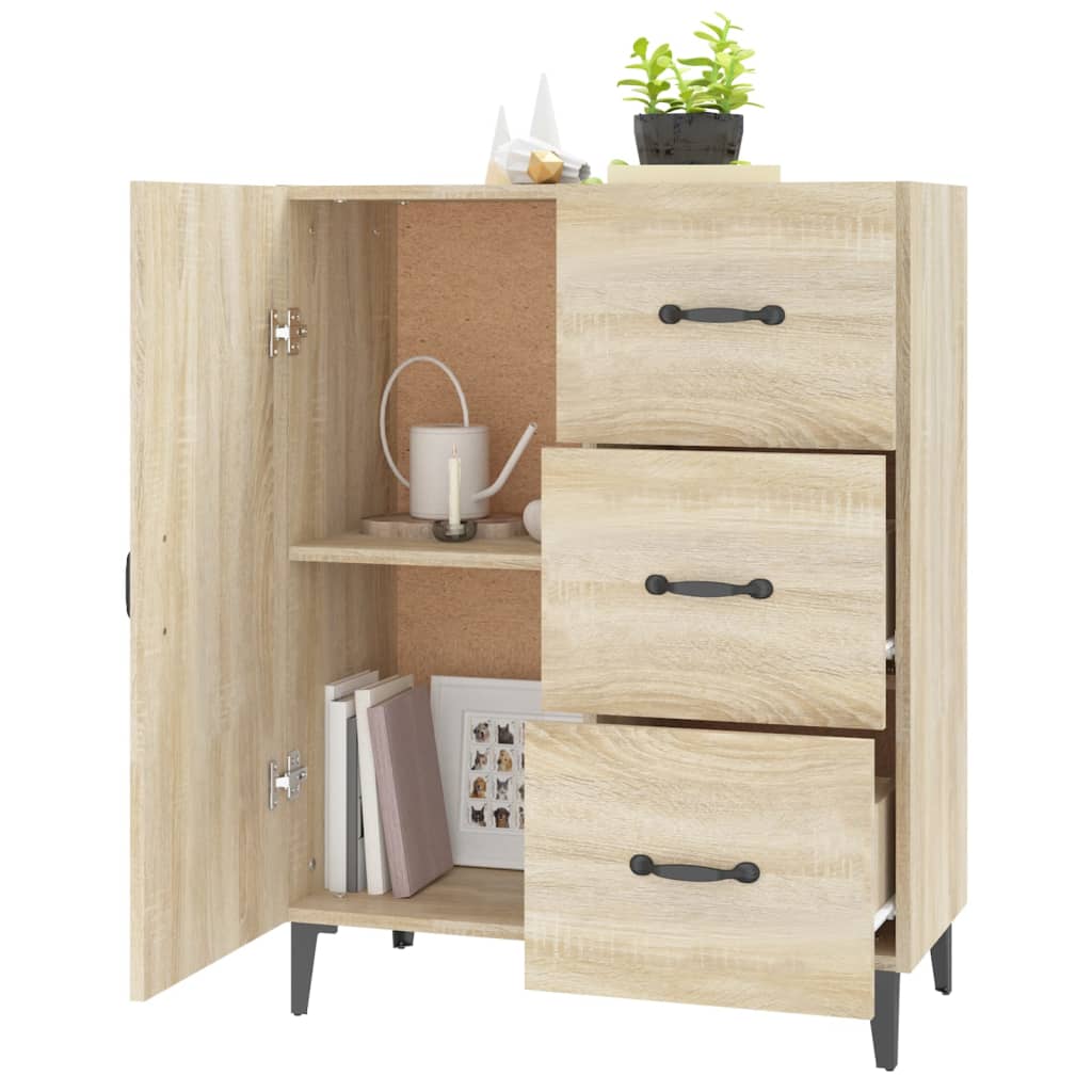 Skjenk sonoma eik 69,5x34x90 cm konstruert tre