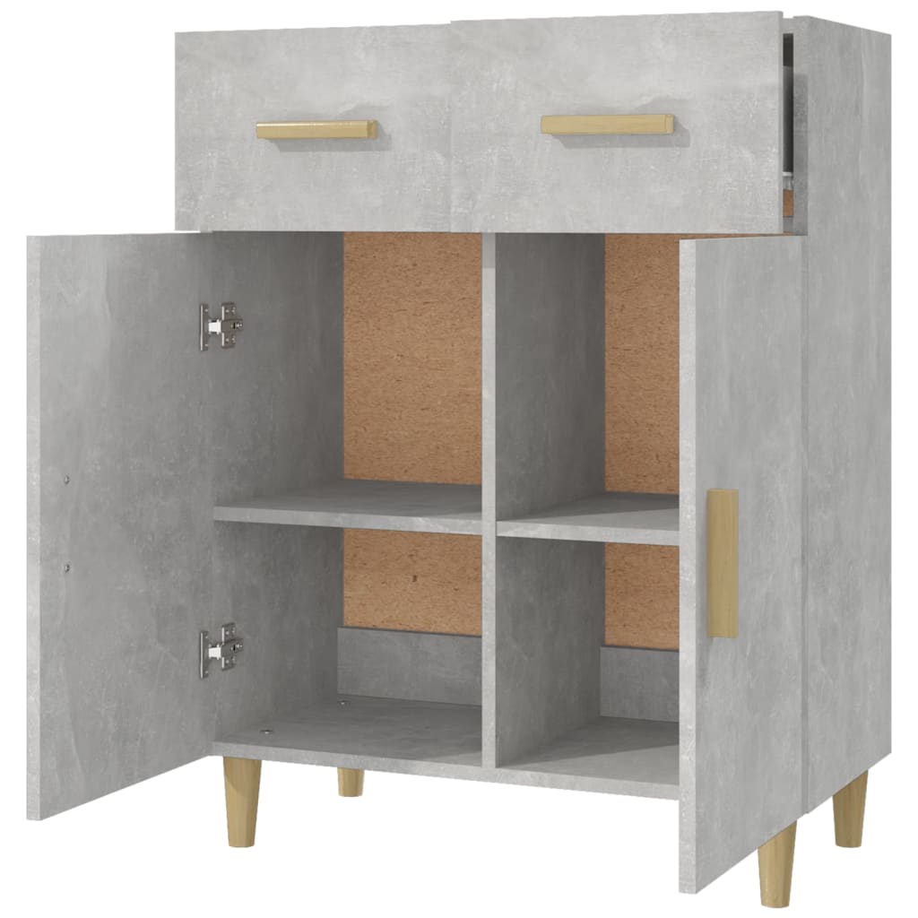 Kommode Betonggrå 69,5x34x89 cm