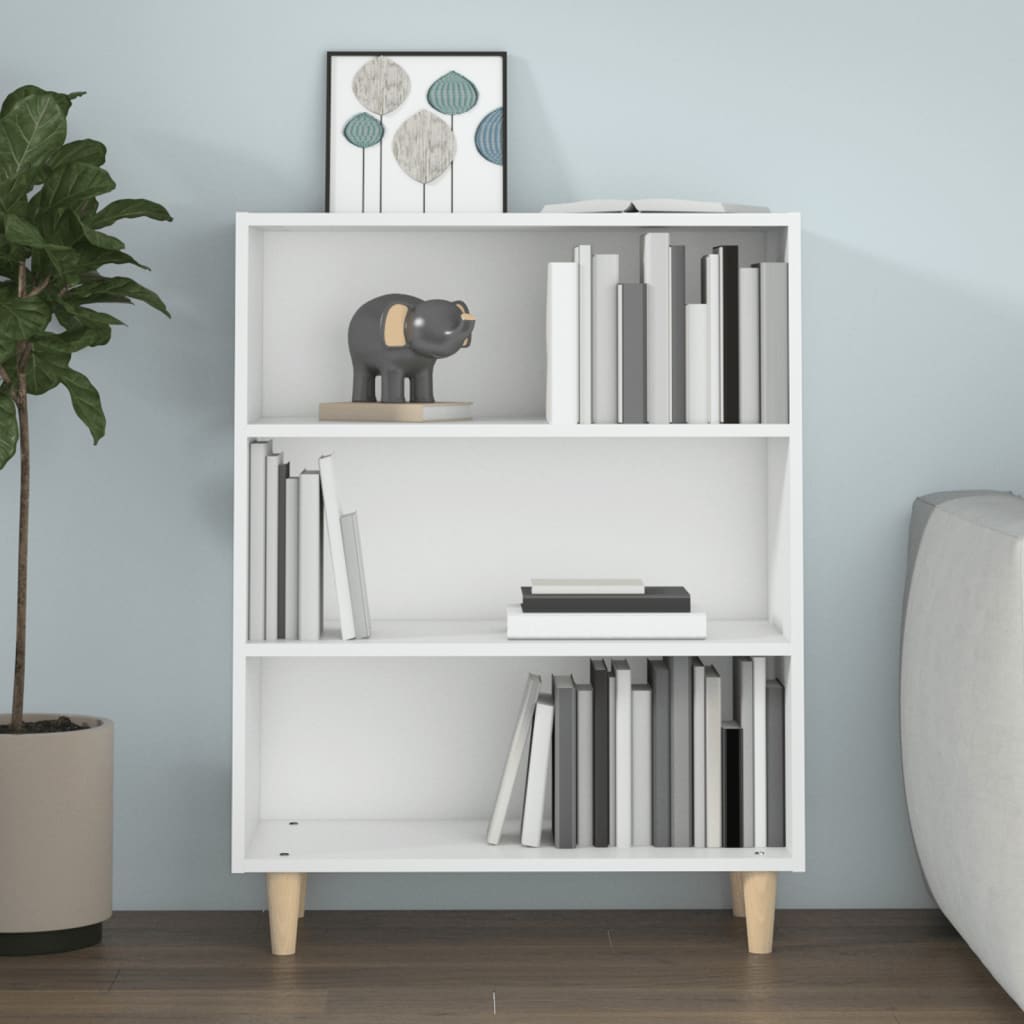 Skjenk hvit 69,5x32,5x90 cm konstruert tre