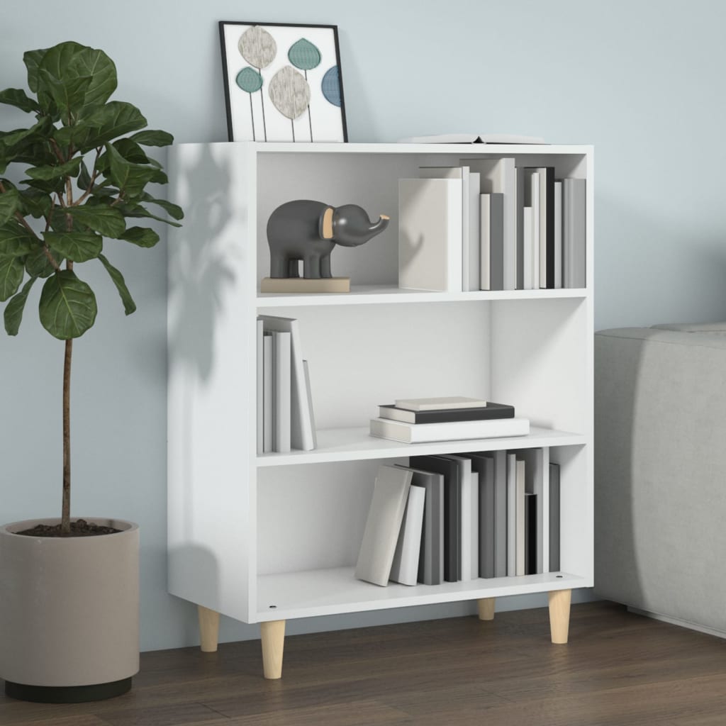 Skjenk hvit 69,5x32,5x90 cm konstruert tre
