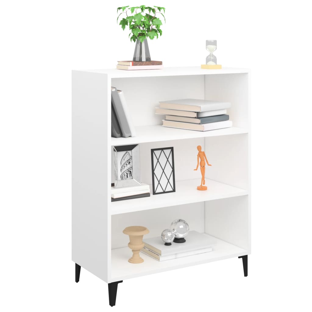 Skjenk hvit 69,5x32,5x90 cm konstruert tre