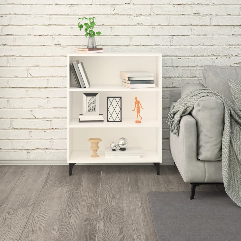 Skjenk hvit 69,5x32,5x90 cm konstruert tre