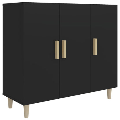 Skjenk Svart 90x34x80 cm